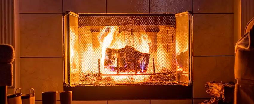 Mendota Hearth Landscape Fireplace Installation in Livonia, Michigan